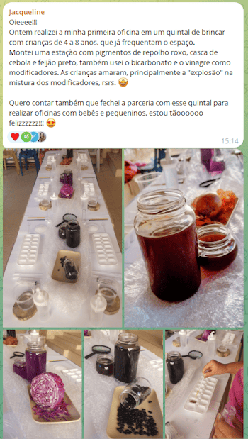 Depoimento da aluna Jaque sobre sua primeira oficina