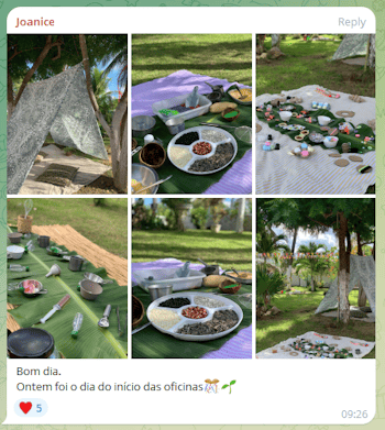 Depoimento da aluna Joanice sobre sua primeira oficina